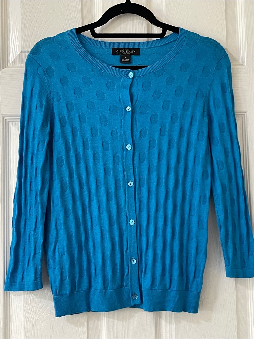 August Silk Vibrant Teal Button-Front Cardigan
